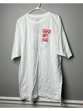 Philcos Men's Equality Unity Peace Graphic Tee Size XXL Color White